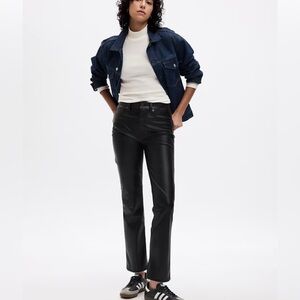 Gap Vegan Leather Slim Straight Pants